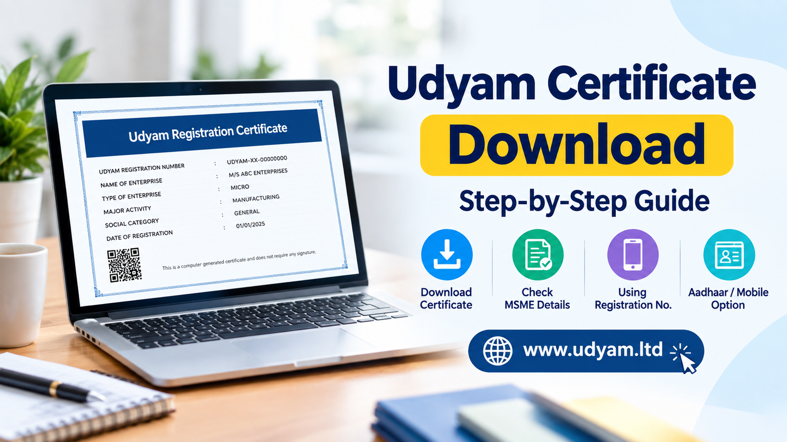Udyam Certificate Download | MSME Registration Online | Step-by-Step Process 2025